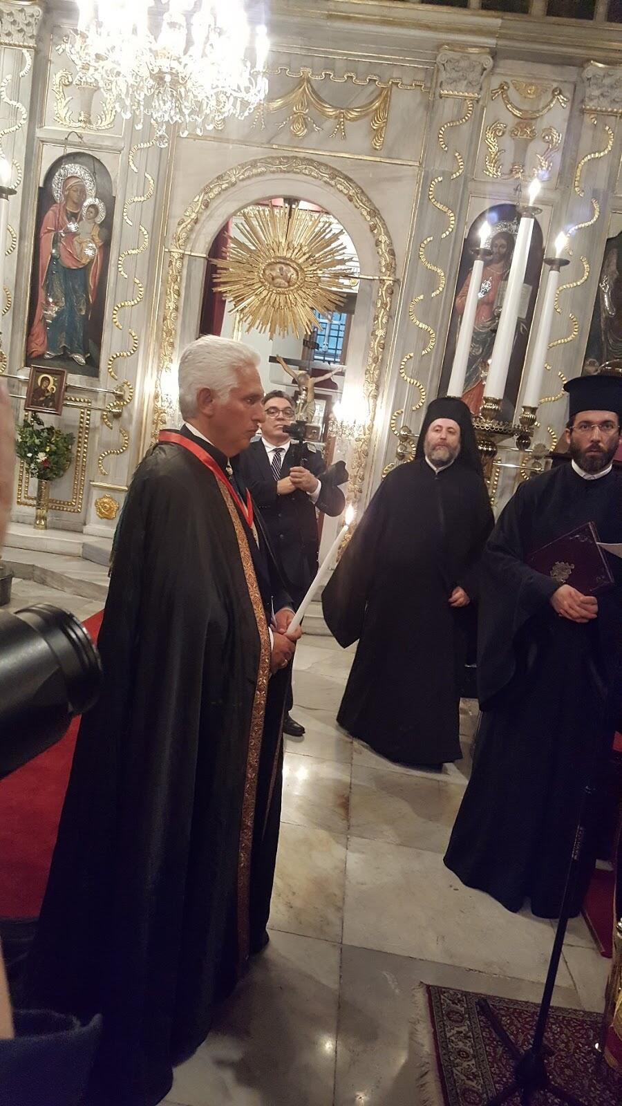 Οικουμενικό Πατριαρχείο: Το οφφίκιο του Άρχοντος Νομοφύλακα απένειμε ο Πατριάρχης στον Γεώργιο Βλατάκη