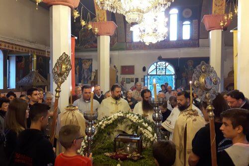 Πλήθος κόσμου υποδέχθηκε την Τίμια Κάρα της Αγίας Μαρίνας στην Εύβοια