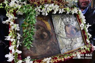 Άργος: Η Λιτανεία της Θαυματουργής εικόνας της Παναγίας Πορτοκαλούσας