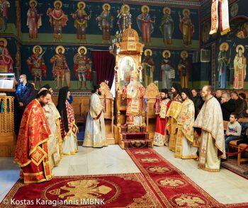 Με λαμπρότητα πανηγύρισε ο Ιερός Ναός του Αγίου Μεγαλομάρτυρος Μηνά στην Νάουσα