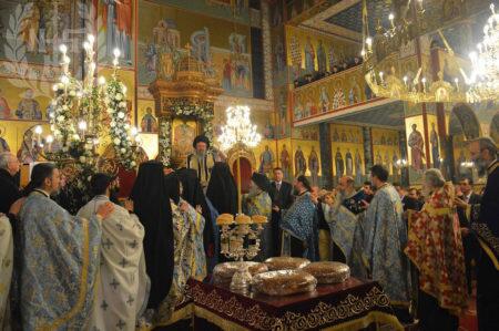 Με βυζαντινή μεγαλοπρέπεια η Εορτή στον Πανηγυρίζοντα Ι.Ν.Ευαγγελισμού Θεοτόκου Ευόσμου