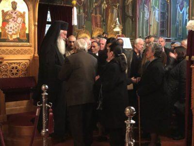 Ο Θηβών Γεώργιος στον Ιερό Ναό του Αγίου Σπυρίδωνος Οινοφύτων