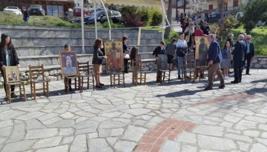 Θεία Λειτουργία και Λιτάνευση Εικόνων στο Σπήλαιο Γρεβενών