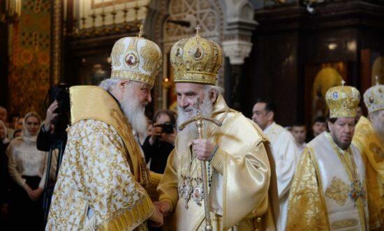 Μόσχα: Οι Πατριάρχες Κύριλλος και Ειρηναίος τέλεσαν συλλείτουργο στον Ιερό Καθεδρικό Ναό Σωτήρος Χριστού