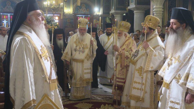 Ο Αρχιεπίσκοπος στον Ναό του Αποστόλου Παύλου, επί της οδού Ψαρών Αθηνών