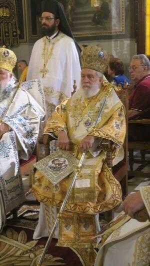 Ο Αρχιεπίσκοπος στον Ναό του Αποστόλου Παύλου, επί της οδού Ψαρών Αθηνών
