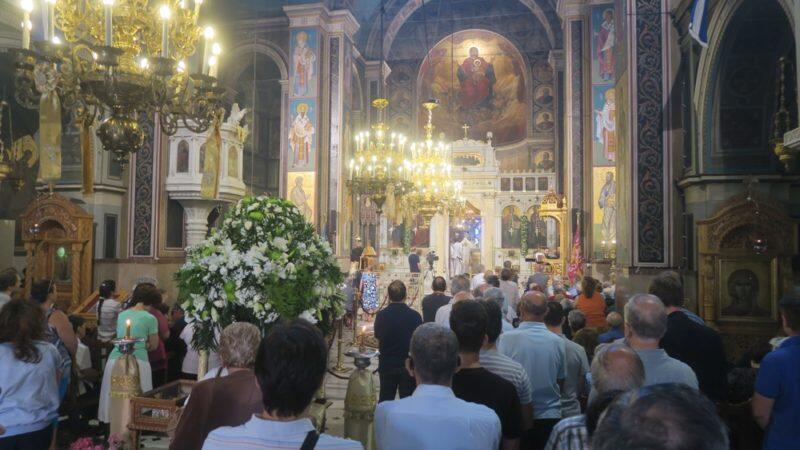 Ο Αρχιεπίσκοπος στον Ναό του Αποστόλου Παύλου, επί της οδού Ψαρών Αθηνών