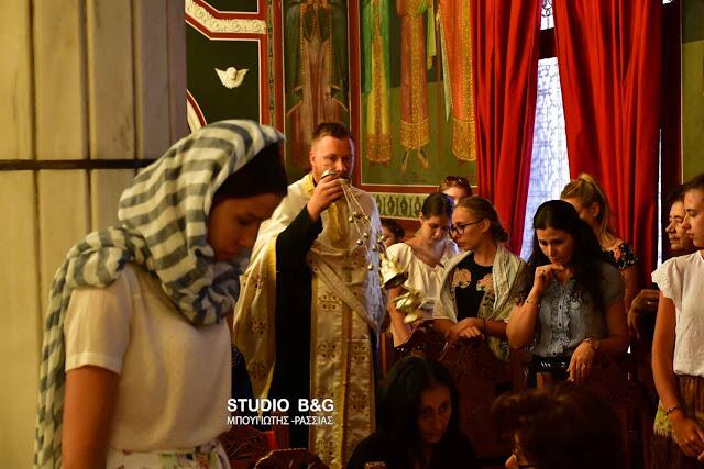 Ο Αργολίδος Νεκτάριος στην πρώτη παράκληση στην Παναγία στον Ιερό ναό Ευαγγελίστριας Ναυπλίου