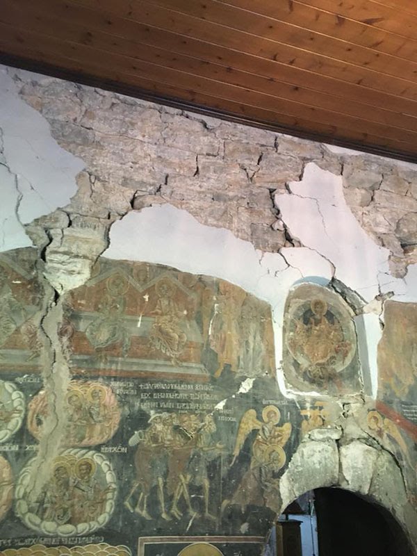 Σεισμός ΤΩΡΑ: Σοβαρές ζημιές σε Μονή Κοιμήσεως Θεοτόκου, Μονή Σπηλιάς και Ναούς