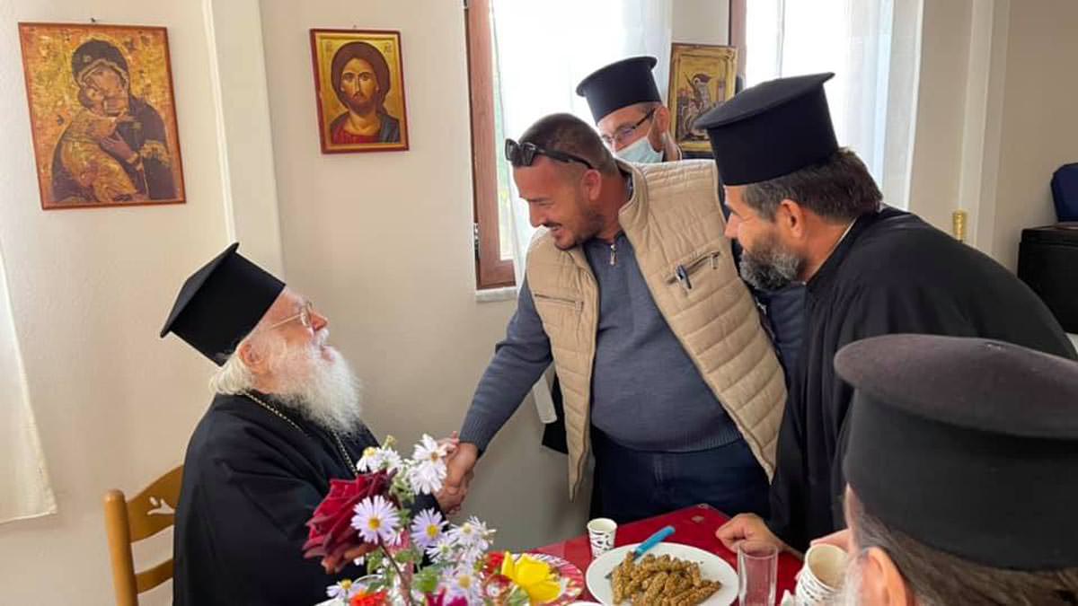 Αρχιεπίσκοπος Αλβανίας Αναστάσιος ανακομιδή των λειψάνων του αγίου Γερασίμου στα Τίρανα