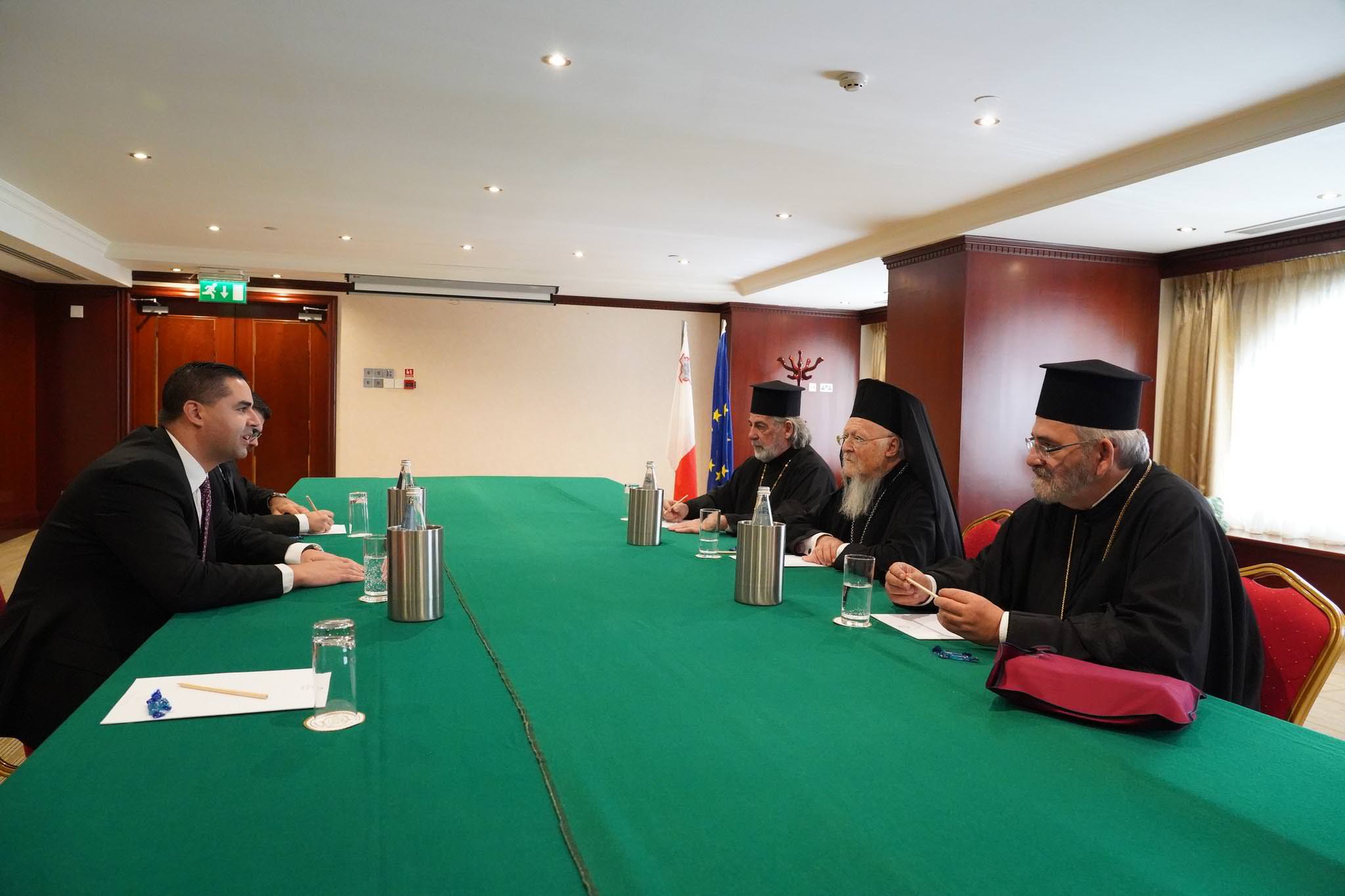 Οικουμενικός Πατριάρχης Βαρθολομαίος Υπουργός Εξωτερικών της Μάλτας