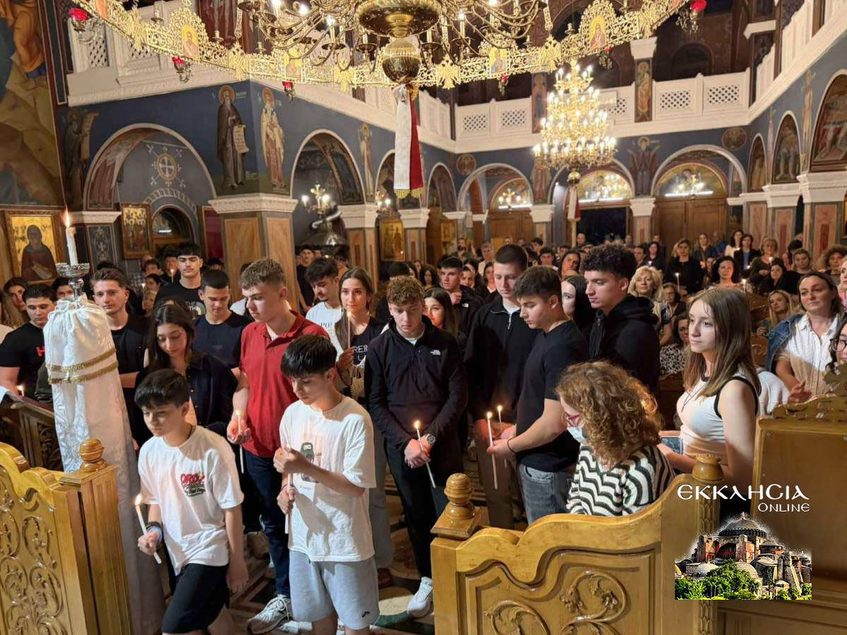 Νυκτερινή Θεία Λειτουργία για την Απόδοση του Πάσχα και τις Πανελλαδικές Εξετάσεις στο Ρέθυμνο