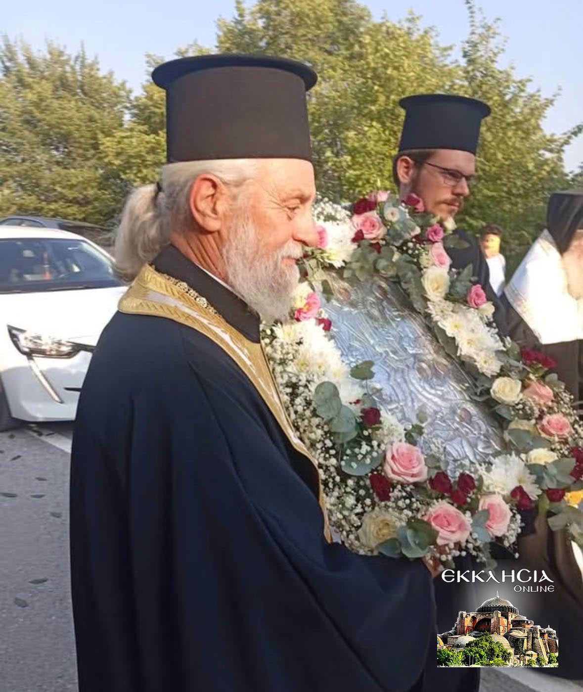 Λιτανεία Ιερής Εικόνας της Μεταμορφώσεως στην Ιερά Μονή Παλαιοκαρυάς